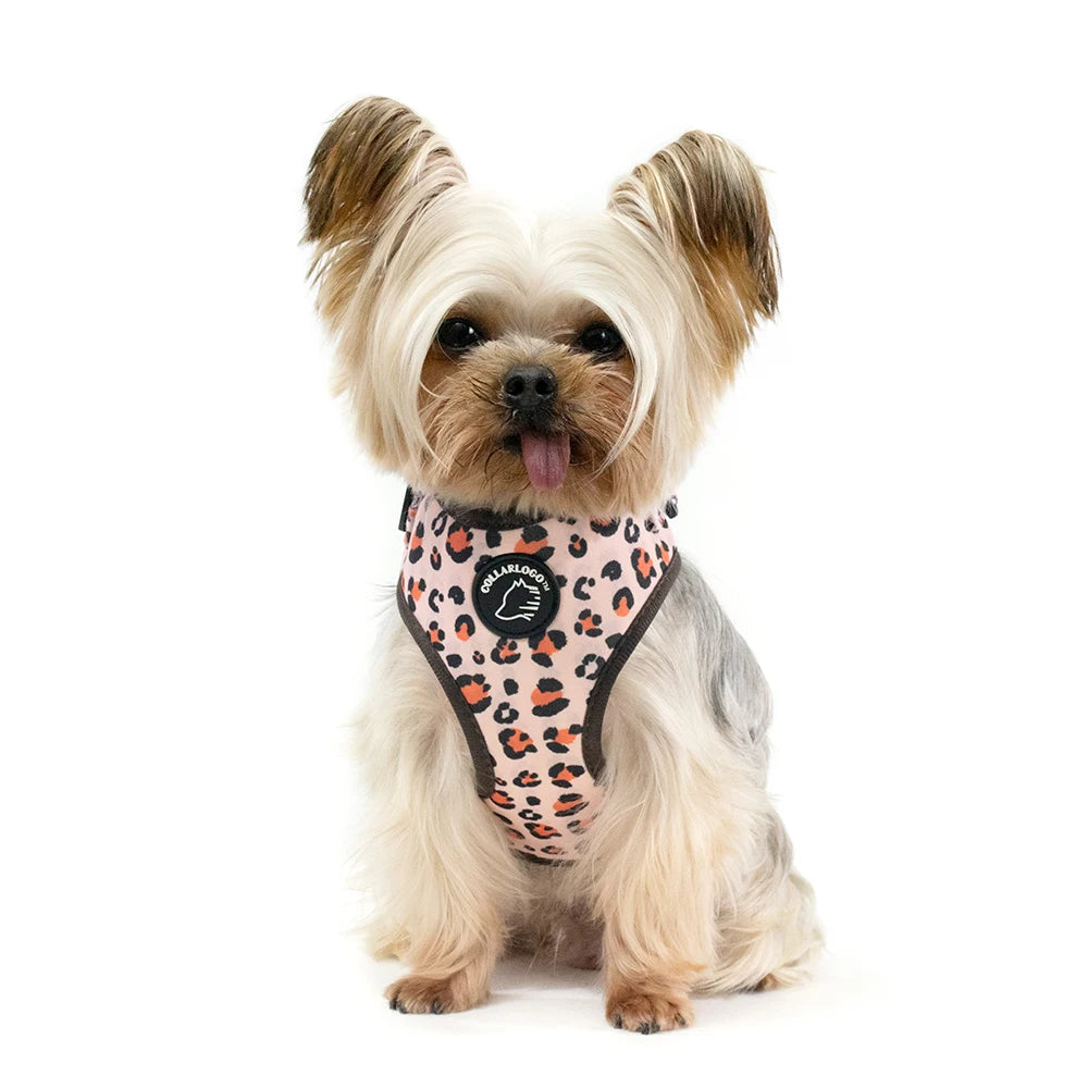 Adjustable Neck Harness - Leopard Print