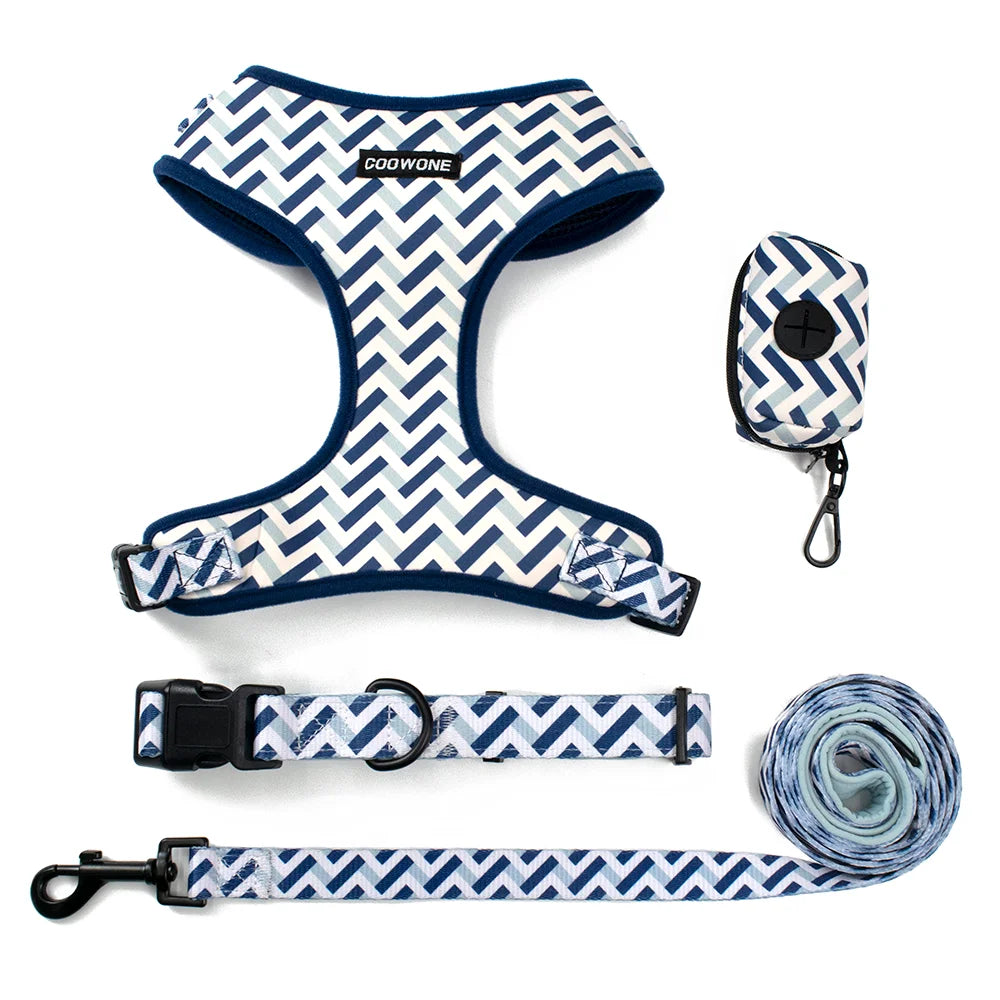 Adjustable Neck Harness - Blue Wave