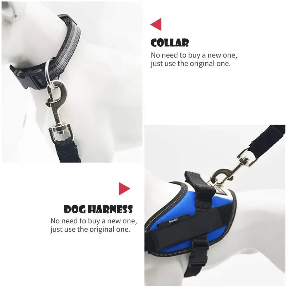 Dog Car Safety Leash - Black