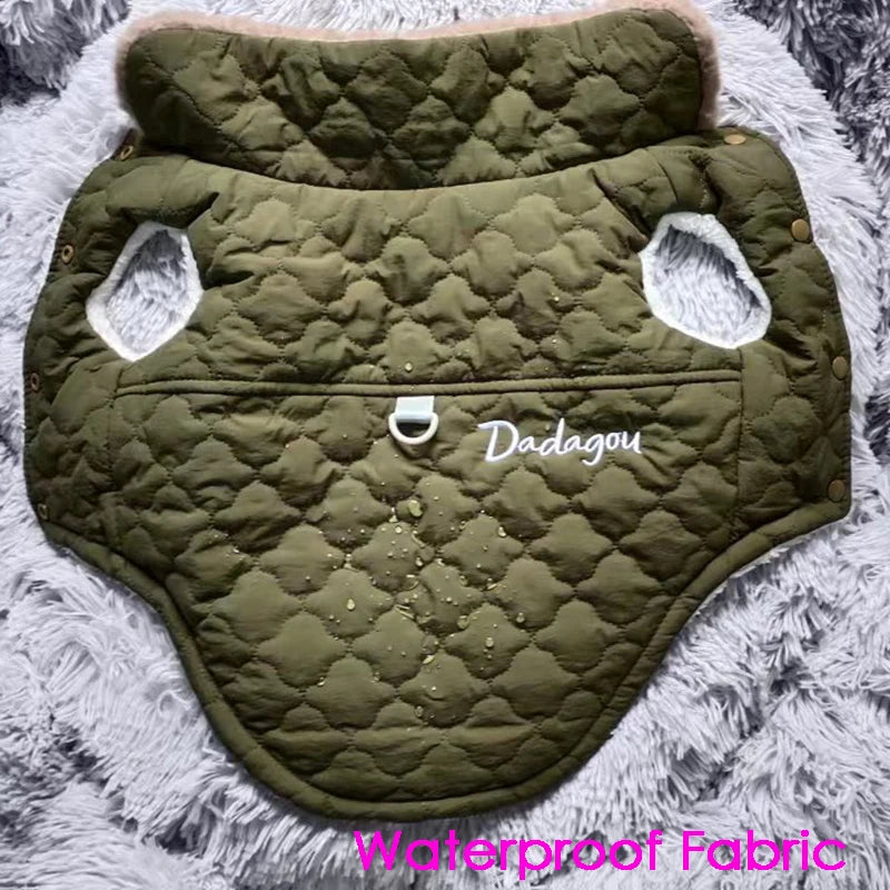 Luxury Fur Collar Coat - Green