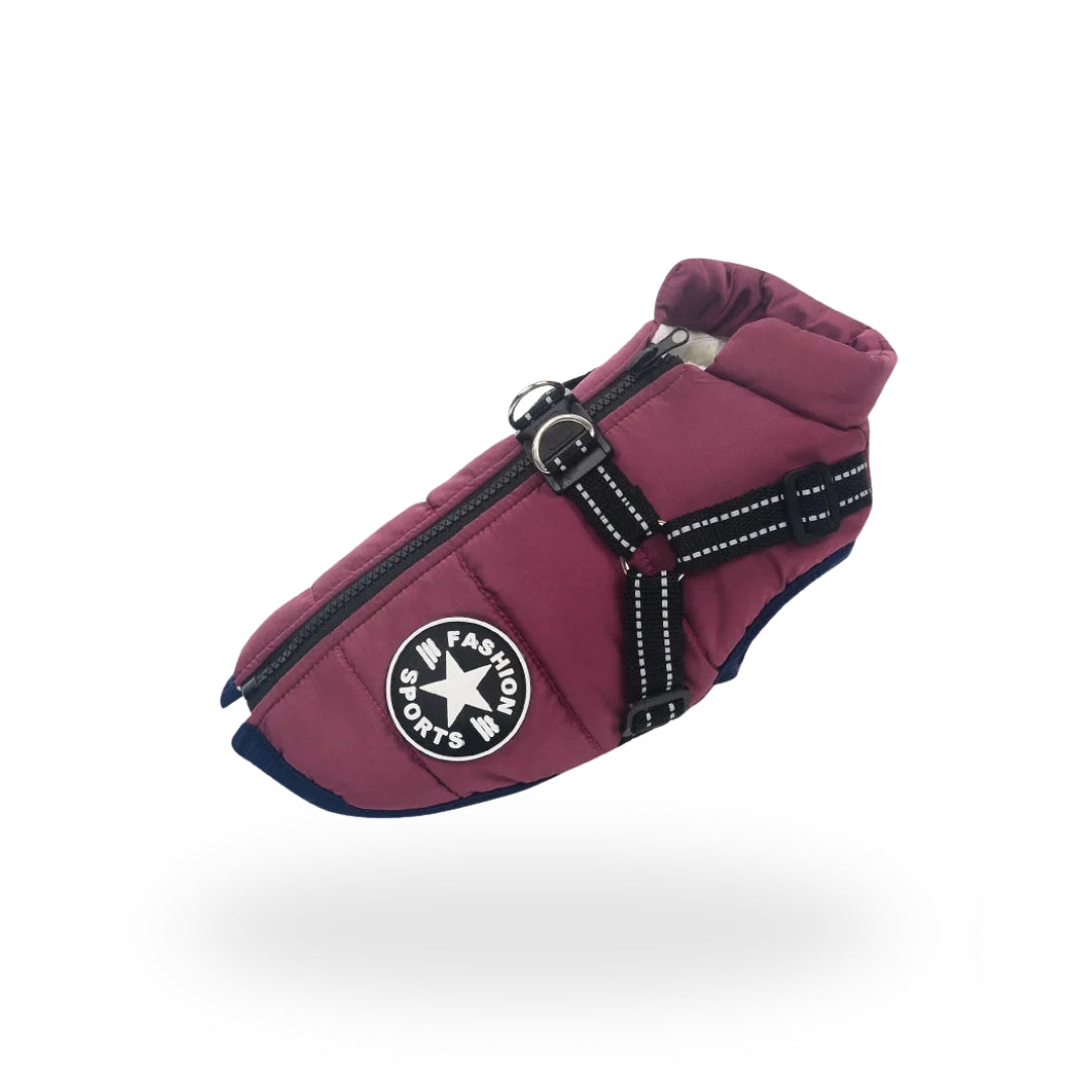 Trail Coat with built in Harness - Purple